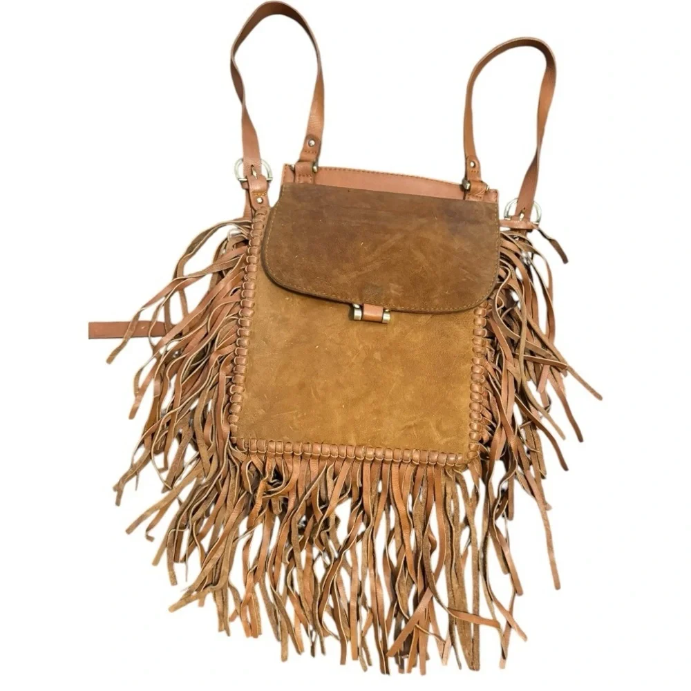 Sancia‎ Leather Fringe Backpack as is